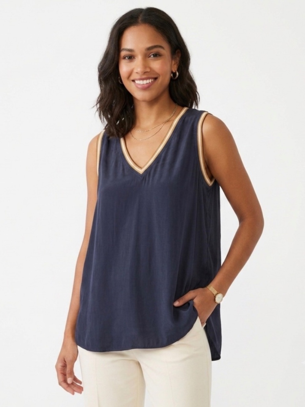 LOLA & SOPHIE BLUE SLEEVELESS TOP
